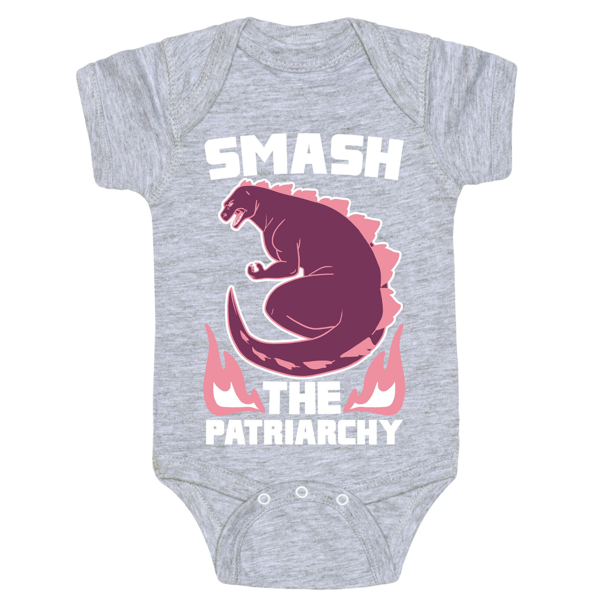 Smash the Patriarchy - Godzilla Baby One Piece